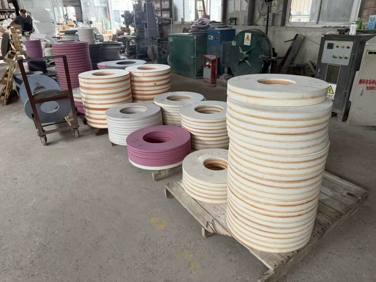Finished wheels on pallets ready for shipment