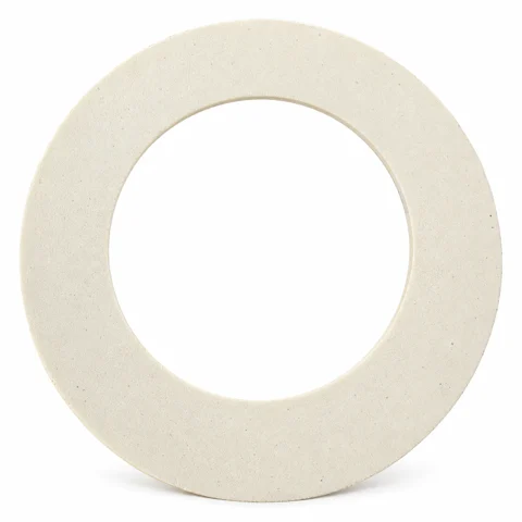 Large white vitrified grinding wheel